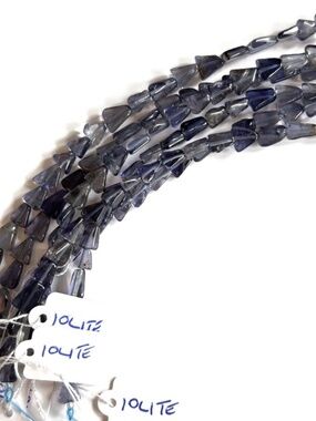 As Low As $2 Iolite Stone Hand Cut Triangular Beads 5mm ~ 7mm (20)